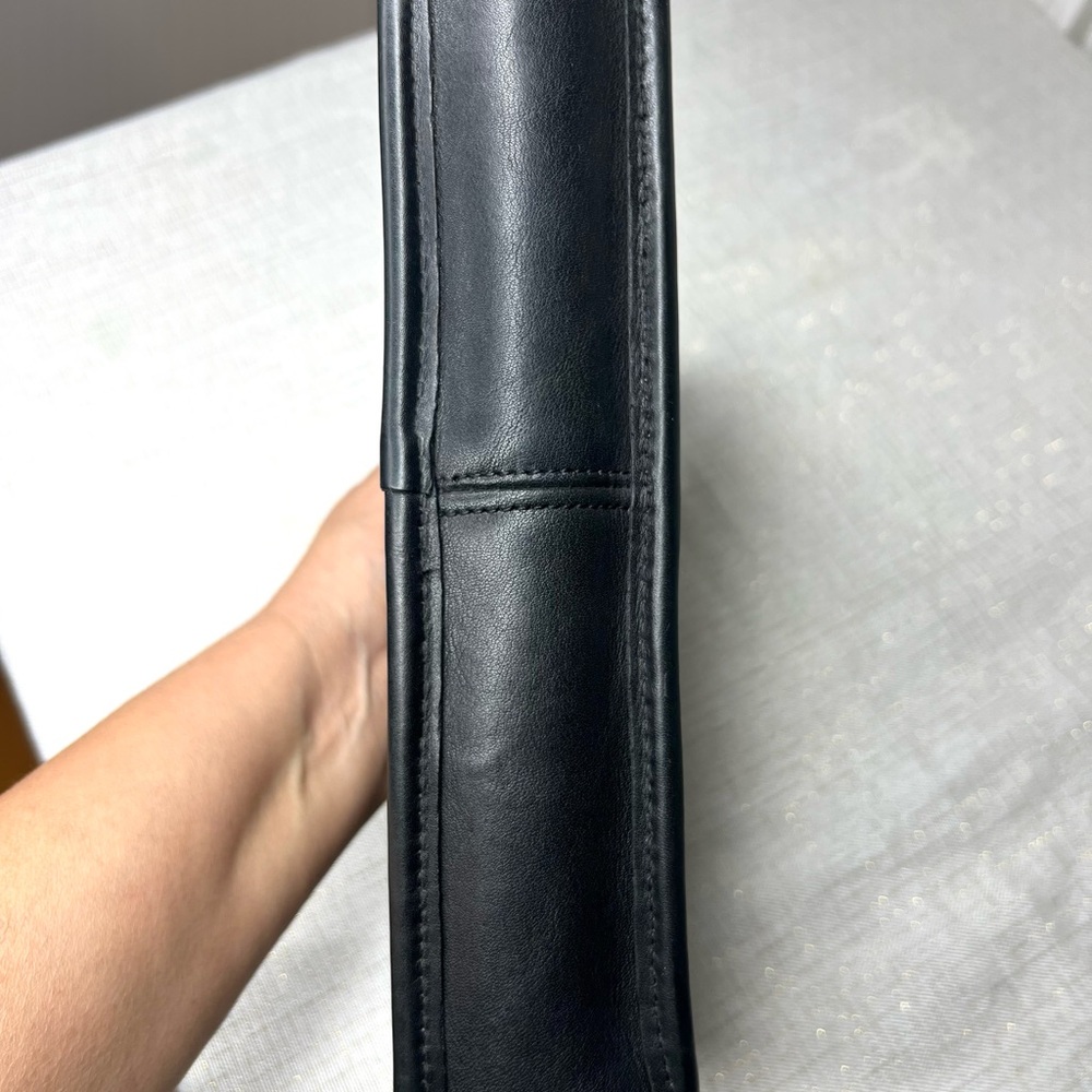 Coach Bonnie Cashin Black Zippered ClutchBag Leather 1970’s Rare EUC - Picture 6 of 13